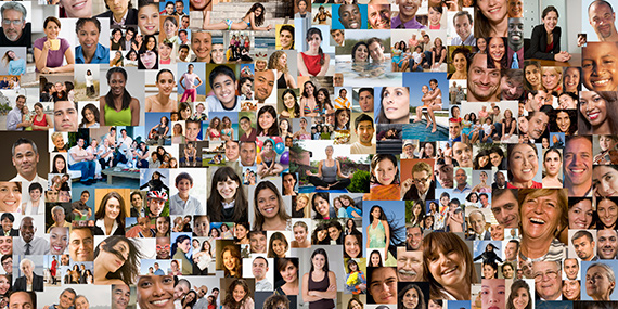 A collage of people