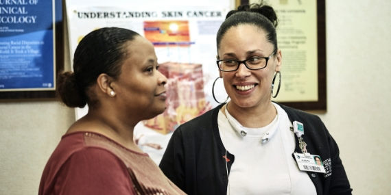 Patient at cancer screening
