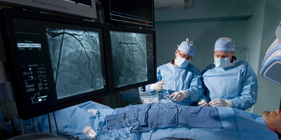 Surgeons in the operating theatre 