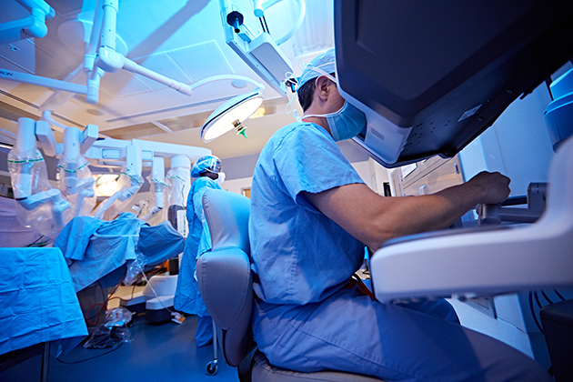 Doctor doing a procedure