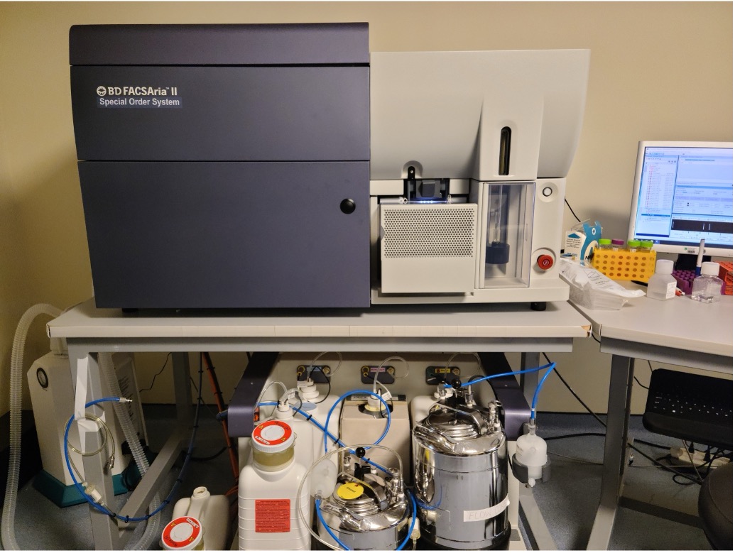 Equipment at the Cawley Center Flow Cytometry Core