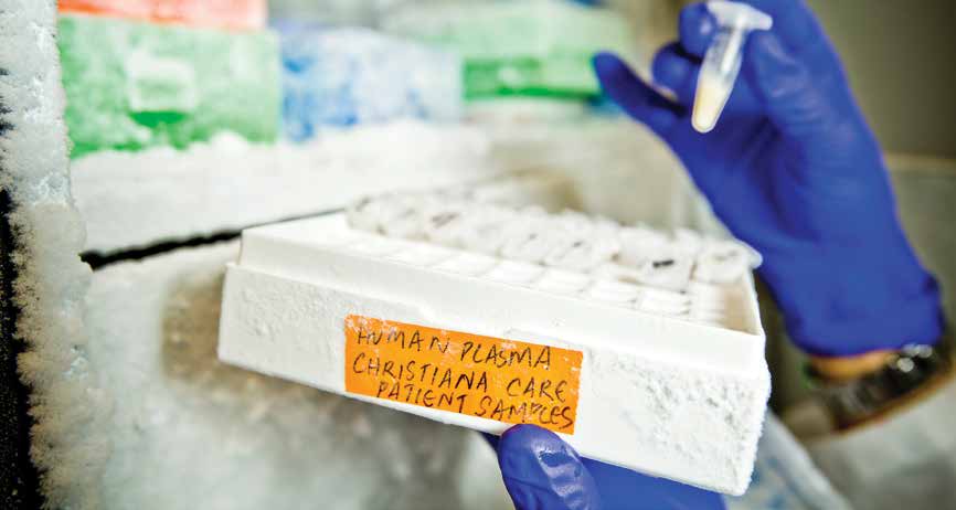 Container of samples for research
