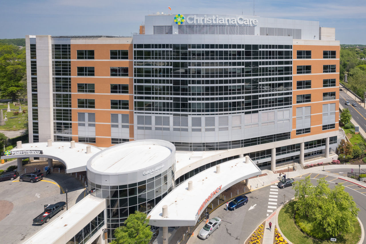 Aerial view of ChristianaCare Wilmington Hospital