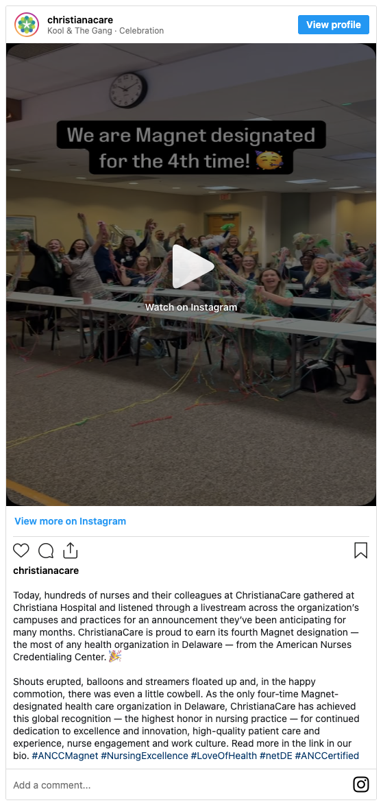 Twitter Post - "We are Magnet designated for the 4th time!"